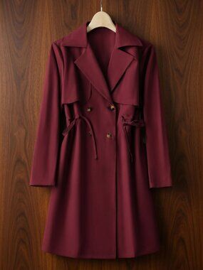 NEW womans trench coat with draw string waist